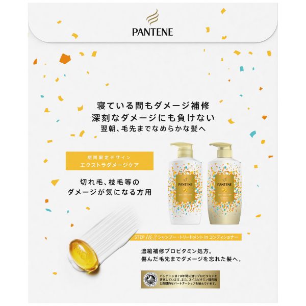 おうちでイオン イオンネットスーパー P G パンテーン エクストラダメージケア ポンプ2ステップシステムパック 限定デザイン 450ml 400g