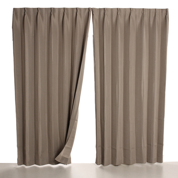 おうちでイオン イオンネットスーパー Home Coordy 遮光防炎カーテン ベージュ サイズ 100 0cm 2枚入