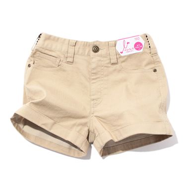 おうちでイオン イオンネットスーパー トップバリュ 女の子 のびるっちツイルショートパンツ ベージュ サイズ 150cm