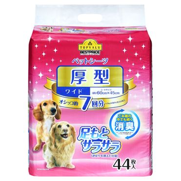 おうちでイオン イオンネットスーパー ペット用 トップバリュベストプライス 厚型ペットシーツ ワイド 44枚