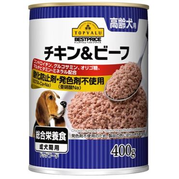 おうちでイオン イオンネットスーパー ペット用 トップバリュベストプライス ドッグフード チキン ビーフ 高齢犬用 400g おうちでイオン イオンネットスーパー ペット用 トップバリュベストプライス ドッグフード チキン ビーフ 高齢犬用 400g