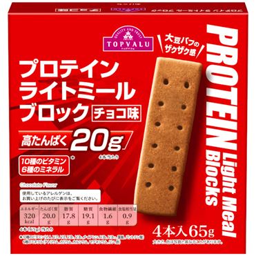 おうちでイオン イオンネットスーパー トップバリュ ライトミールブロック プロテイン 4本 65g