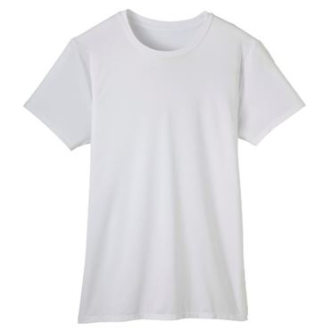 おうちでイオン イオンネットスーパー トップバリュ Peace Fit Silkyfact メンズ 半袖クルーネック ホワイト サイズ L