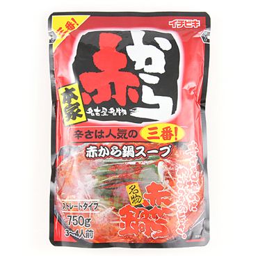 おうちでイオン イオンネットスーパー イチビキ 赤から鍋スープ 3番 ストレート 750g 3 4人前