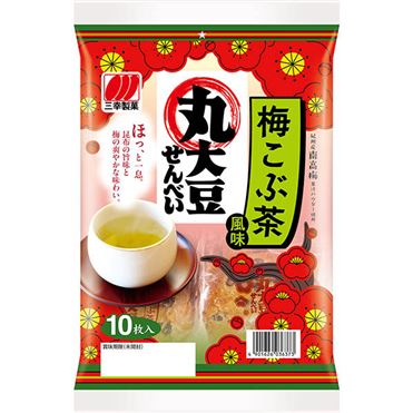 丸大豆せんべい梅こぶ茶風味