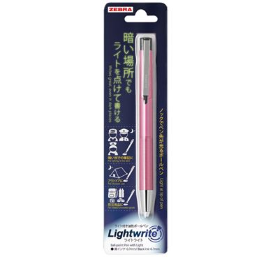 おうちでイオン イオンネットスーパー ゼブラ ライト付き油性ボールペン ライトライト ボール径 0 7mm ピンク
