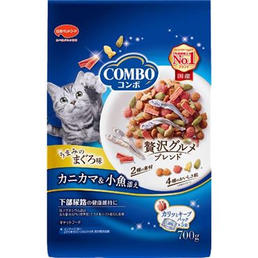 おうちでイオン イオンネットスーパー ペット用 日本ペットフード コンボ キャット まぐろ味 カニカマ 小魚添え 700g 140g 5袋