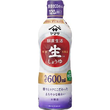 おうちでイオン イオンネットスーパー ヤマサ醤油 鮮度生活 生しょうゆ 特選本醸造 600ml