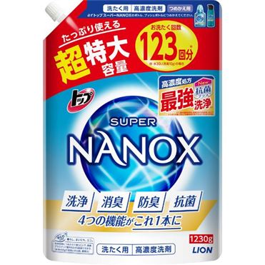 ライオン トップ スーパーNANOX（ナノックス）つめかえ用超特大サイズ 1230g