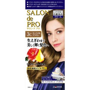 おうちでイオン イオンネットスーパー ダリヤ サロンドプロ ザ クリームヘアカラー 3c キャラメルブラウン 1個