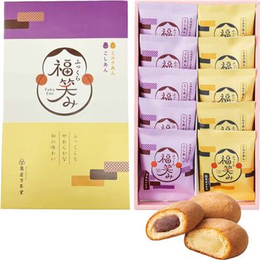 えみ 10個 おうちでイオン イオンネットスーパー 亀屋万年堂 ふっくら福笑み 10個入