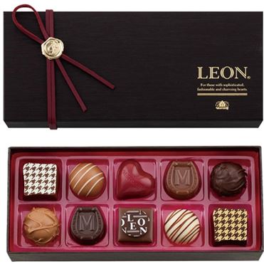 おうちでイオン イオンネットスーパー モロゾフ レオン 10個 アルコール1 以上のチョコが入っています