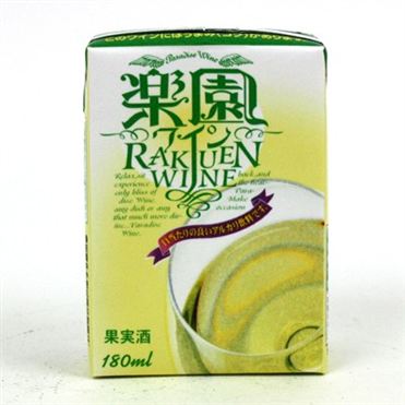 おうちでイオン イオンネットスーパー 日本産 楽園ワイン 白 やや甘口 180ml