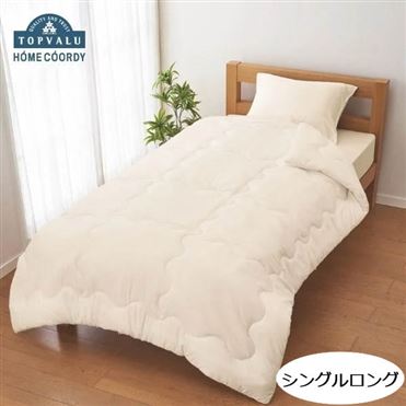 r*y様 TOPVALU 防ダニ加工 Vゾーンキルト 掛け布団 ベージュ おうちでイオン イオンネットスーパー HOME COORDY 洗える 防ダニ抗菌