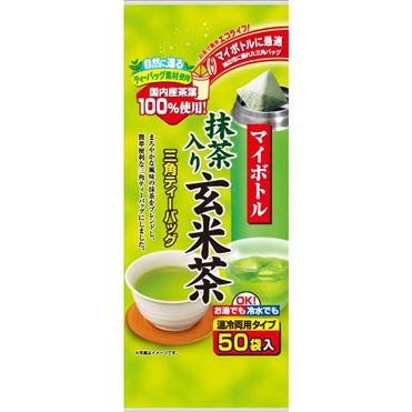日本茶販売 マイボトル抹茶入り玄米茶 三角ティーバッグ 150g(50袋)