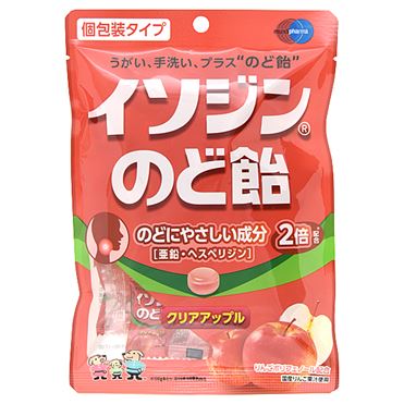 おうちでイオン イオンネットスーパー ムンディファーマ イソジン のど飴 クリアアップル 個包装タイプ 54g
