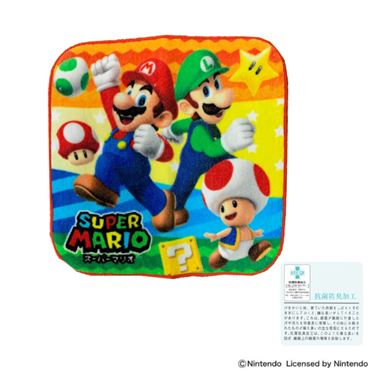 おうちでイオン イオンネットスーパー 丸眞 ミニタオル スーパーマリオ アクションスター 橙