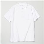 （キッズ）トップバリュ 男児規格 半袖ポロシャツ（シロ）サイズ 100cm