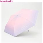 （レイングッズ）Lovetoxic グラデーションUVカット折傘（ピンク）サイズ 55cm