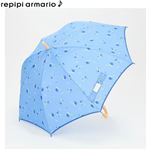 （レイングッズ）repipi armario ボタニカルフラワー晴雨兼用長傘（ブルー）サイズ 55cm