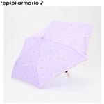 （レイングッズ）repipi armario ボタニカルフラワー晴雨兼用自動開閉折傘（パープル）サイズ 54cm