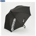 （レイングッズ）OUTDOOR PRODUCTS メニィロゴ晴雨兼用長傘（ブラック）サイズ 55cm