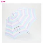 （レイングッズ）PINK－latte マルチボーダー晴雨兼用長傘（ラベンダー）サイズ 55cm