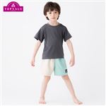 【水着】（男の子）トップバリュ ラッシュT付き バイカラーサーフパンツ（グレー）サイズ 110cm