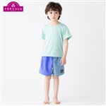 【水着】（男の子）トップバリュ ラッシュT付き バイカラーサーフパンツ（ライトグリーン）サイズ 130cm