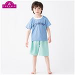 【水着】（男の子）トップバリュ リンガーT付き サーフ水着（サックス）サイズ 120cm