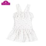 【水着】（女の子）トップバリュ フラワーフリルワンピース（ホワイト）サイズ 120cm