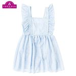 【水着】（女の子）トップバリュ トリプルエンジェル スカート付きワンピース（サックス）サイズ 120cm
