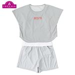 【水着】（女の子）トップバリュ ティーンカラーリング 3P水着（グレー）サイズ 140cm