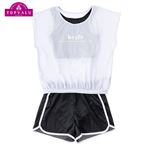 【水着】（女の子）トップバリュ 甘スポーツミックス 3P水着（サックス）サイズ 150cm