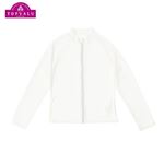【プール用品】（女の子）トップバリュ カラーラッシュガード（ホワイト）サイズ 150cm
