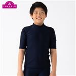 【プール用品】（男の子・女の子）トップバリュ スクールラッシュ半袖クルー（コイアオ）サイズ 150cm