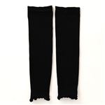 【産前～産後】 助野 Liite 着圧レッグウォーマー 40cm丈 裾フリル（ブラック）サイズ フリーサイズ