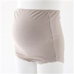 【産前】【マタニティ】リブレース 抗菌 腹巻パンツ 産前（ベージュ）サイズ マタニティLL