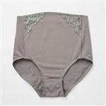 【産前～授乳期】サンリーフ モダール ストレッチレース ショーツ（チャコールグレー）サイズ マタニティM～L
