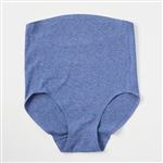 【産前～授乳期】リラックスショーツ 深ばきタイプ（杢ブルー）サイズ マタニティ M～L