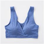 【産前～授乳期】リラックスハーフトップ（杢ブルー）サイズ マタニティ M