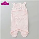 トップバリュ やわふわコットン おくるみ（ピンク）サイズ 50～60cm