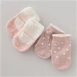 新生児ソックス バレエ 2足組（ピンク）サイズ 7～9cm