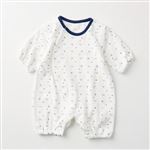 日本製 天竺 くじら柄 ちびオール（ネイビー）サイズ 50～60cm