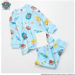 パウ・パトロール スムース 総柄 長袖パジャマ 腹巻付（サックス）サイズ 80cm