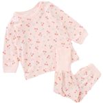 【ベビー】トップバリュ 天竺 腹巻付き 長袖パジャマ ベビー チェリー（ピンク）サイズ 90cm
