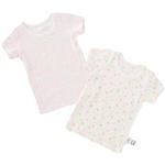 【ベビー】トップバリュ メッシュ 半袖丸首シャツ 2枚組 ベビー肌着 貝殻（ピンク）サイズ 90cm