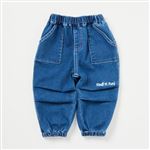 ストレッチデニム シェフパンツ（ブルー）サイズ 100cm