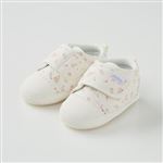 ファーストシューズ 花柄 ワンベルト ベビーシューズ（オフホワイト）サイズ 11.5cm