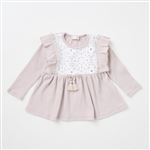 Katie Closet クロシェ編みトップス（ピンクベージュ）サイズ 90cm